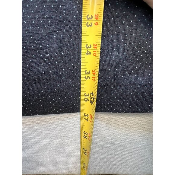 Talbots Women's Wool Blend A-Line Dress Polka Dot Size 4 Navy Blue Short Sleeve - Picture 9 of 12